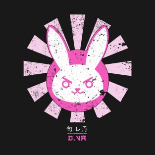 Overwatch D VA Bunny Logo Retro Japanese T-Shirt