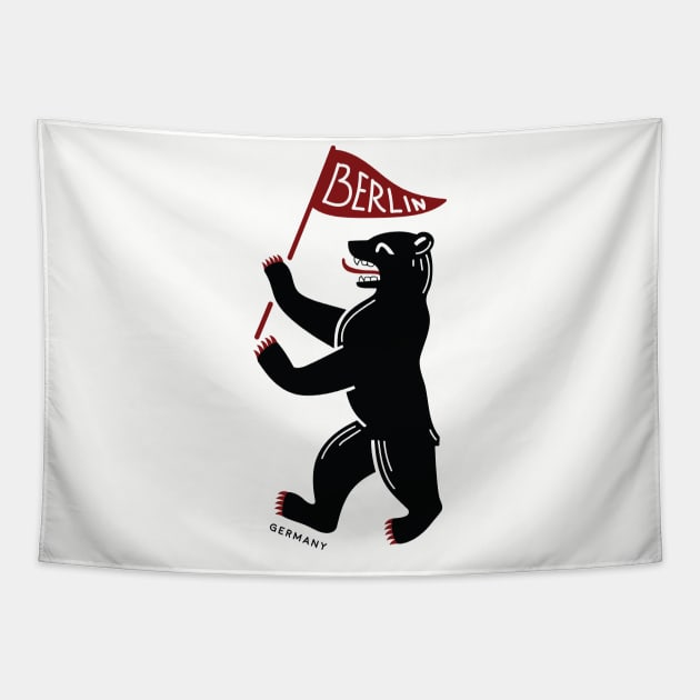 BERLIN bear Germany Travel Tapestry by luckybengal