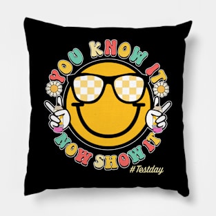 Groovy You Know It Now Show It Testing Day  Kids Funny Pillow