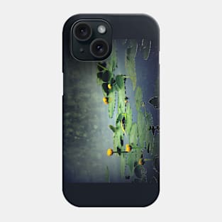 lily pads in the rain at Vernonia Lake Phone Case