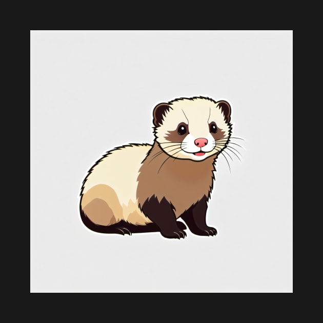 Minimalistic Ferret by Mirokoth