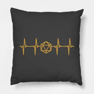 Gold Dice Heartbeat Pillow