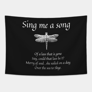 Sing Me A Song - White for dark background Tapestry