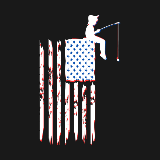 American Flag Fishing T-Shirt