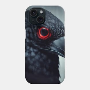 İnfected crow , red eyed crow , crows at Halloween design Phone Case