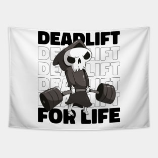 Fitness Gym Motivational Quote Deadlift For life Tapestry