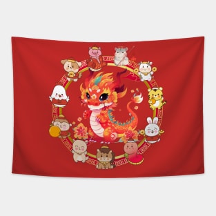 Chinese Lunar New Year Dragon 5 Tapestry