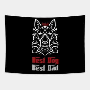 best dog best dad german shepherd dad fathers day Tapestry