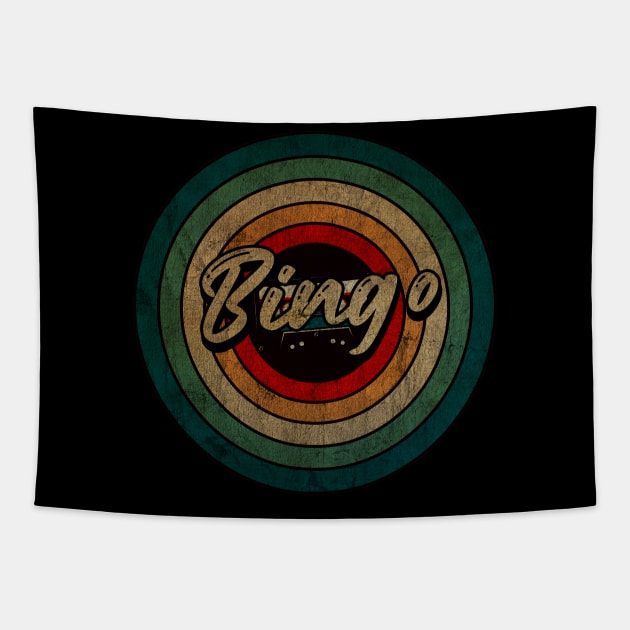 Bluey Bingo -  Vintage Circle kaset Tapestry by WongKere Store