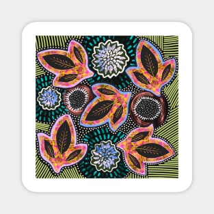 Playful Petals - Digitally Illustrated Abstract Flower Pattern for Home Decor, Clothing Fabric, Curtains, Bedding, Pillows, Upholstery, Phone Cases and Stationary Magnet