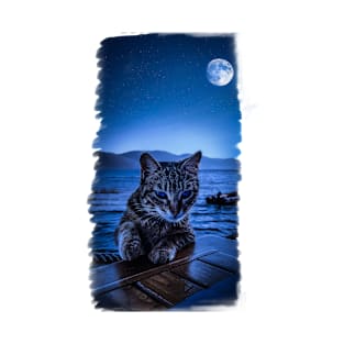 Cat in the night T-Shirt