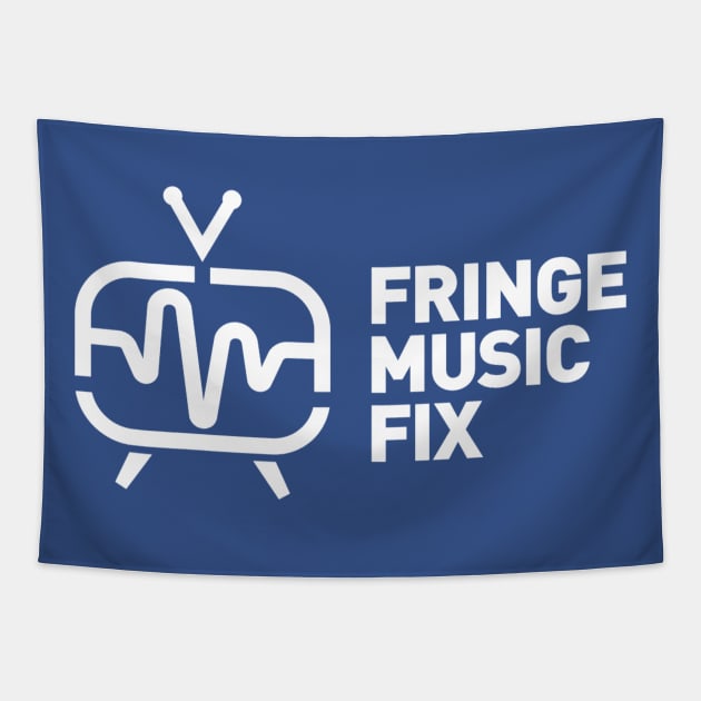 FRINGE MUSIC FIX Retro Logo T-Shirt (White Variant) Tapestry by Sudburied