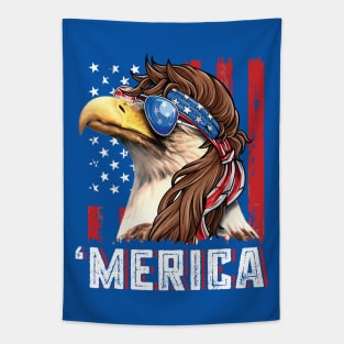 Bald Eagle Mullet Merica Tapestry