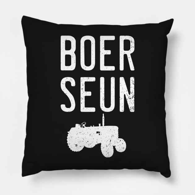 BoerSeun South African Farmer Pillow by BraaiNinja