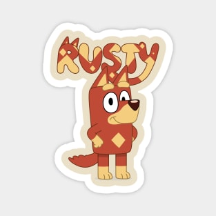 Rusty is a red kelpie Magnet