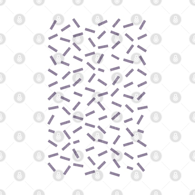 White Confetti on Textured Lavender Background by FAROSSTUDIO