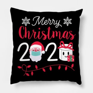 Merry Christmas 2020 Santa FaceMask Toilet Paper Light Gift Funny Quarantine Christmas Pillow