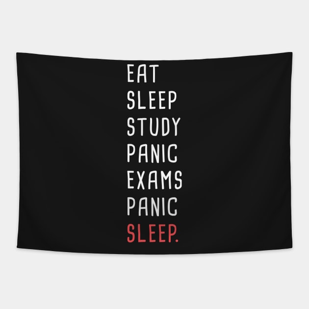 Eat - Sleep - Study | Funny Dental School Quote Tapestry by MeatMan