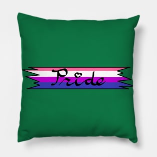 Genderfluid Pride Ribbon Pillow