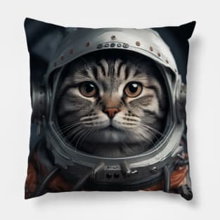 Astronaut Cat in Space - European Shorthair Pillow