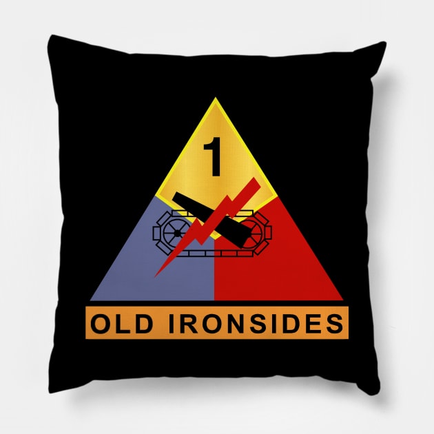 1st Armored - Old Ironsides wo Txt Pillow by twix123844