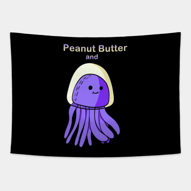 Peanut Butter And Grape Jelly Fish Tapestry by TLSDesigns