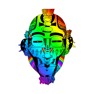 Rainbow African Mask 5 T-Shirt