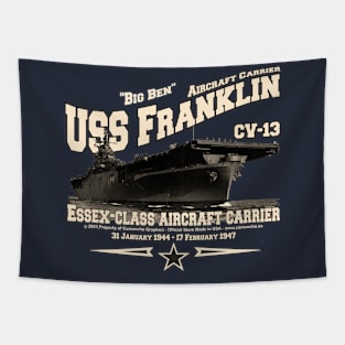 USS FRANKLIN CV-13 aircraft carrier veterans Tapestry