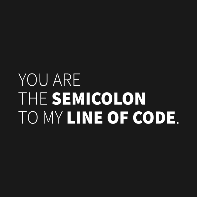 Semicolon Nerd Love Software Developer Gift by JeZeDe