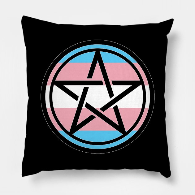 Large Print Pentacle LGBT Flag Transgender Pillow by aaallsmiles