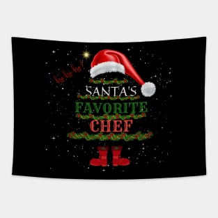 Santa's Favorite Chef Christmas Gift Tapestry