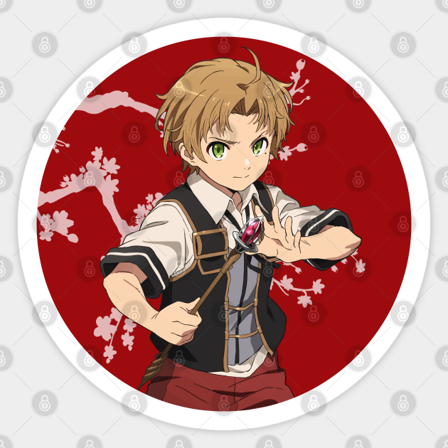 Mushoku Tensei Rudeus Greyrat Red Circle Mushoku Tensei Aufkleber Teepublic De Jobless reincarnation by rifujin na magonote • episode 12 will air in july 2021 • follow if you love #mushokutensei. mushoku tensei rudeus greyrat red circle