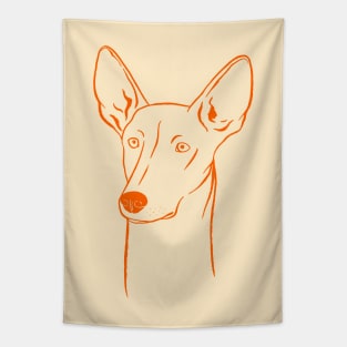 Ibizan Hound (Beige and Orange) Tapestry