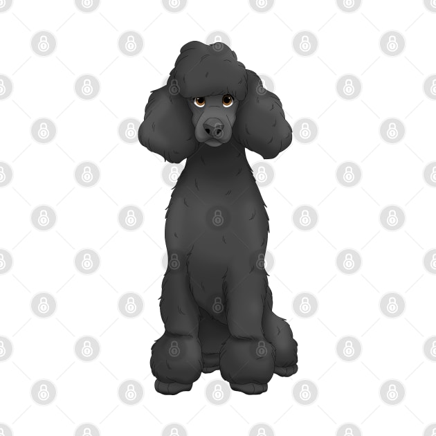 Black Standard Poodle Dog by millersye