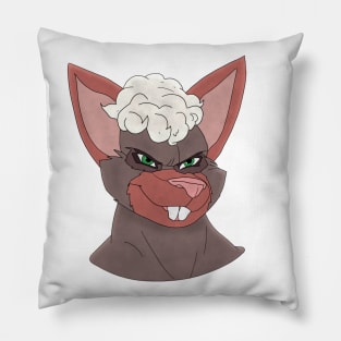 Anthro bat face Pillow