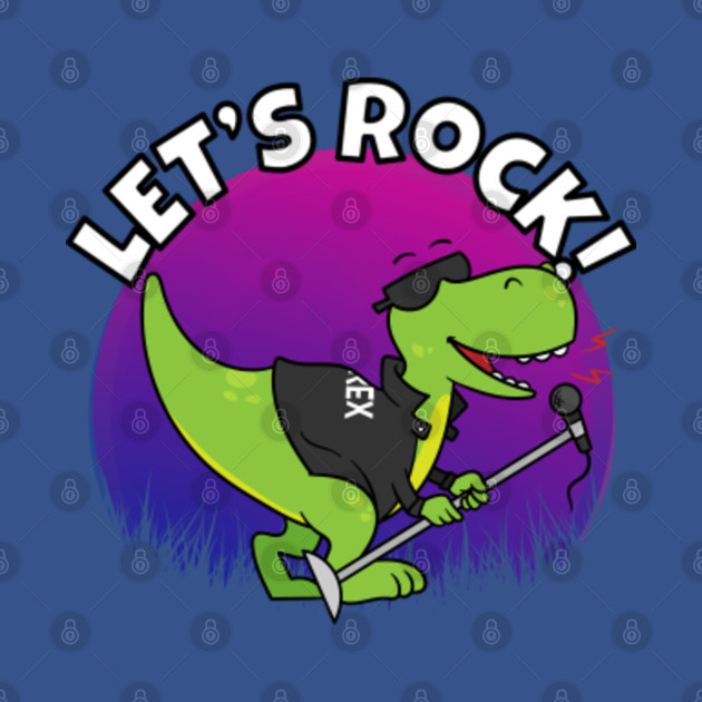 Discover T-Rex Dinosaur Singing – Let’s Rock - Kids Dinosaur - T-Shirt