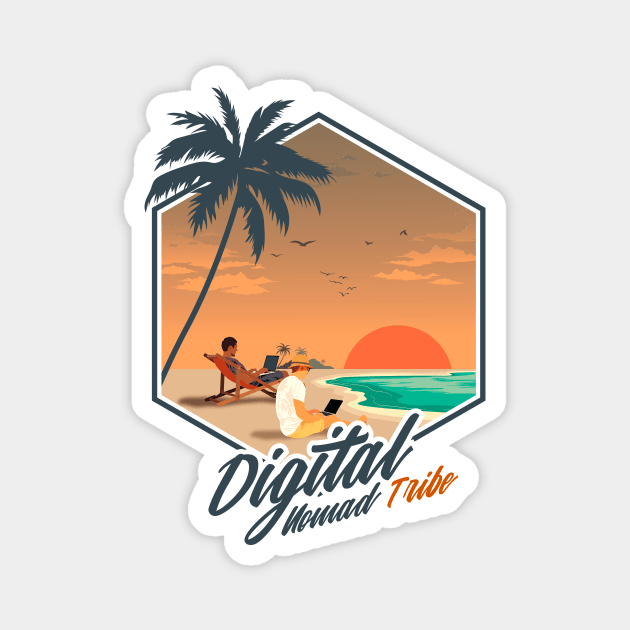 Digital Nomad Tribe Magnet by Locind