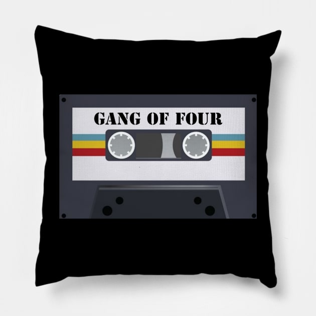 Gang of Four / Cassette Tape Style Pillow by Mieren Artwork 