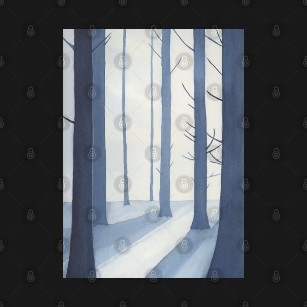 Winter Woods in Blue by VegShop