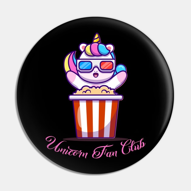 Unicorn Fan Club Pin by capo_tees