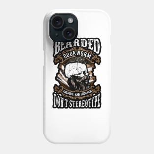 Bearded Bookworm Funny For Bearded Men Phone Case