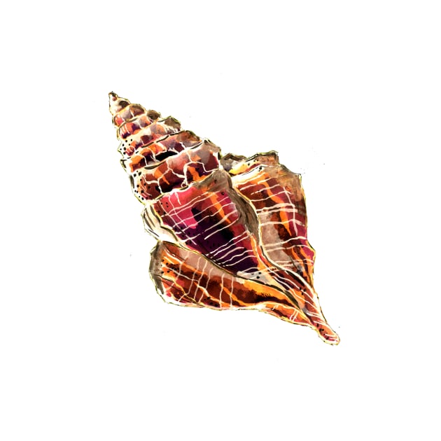 Bronze Conch Sea Shell by ZeichenbloQ