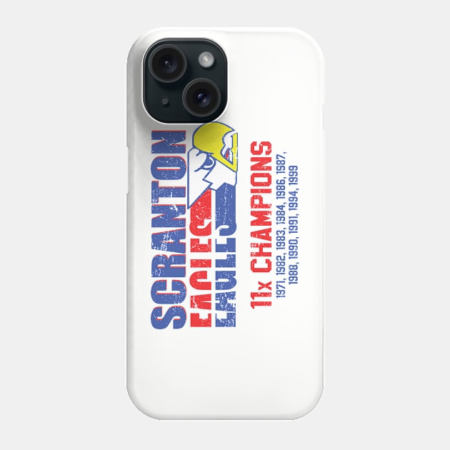 Distressed Scranton Eagles Championships Phone Case by Tee Arcade