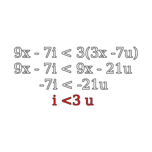 i <3 u Equation by ArtsyCantabile