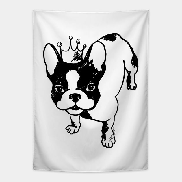 French bulldog Tapestry by Pendientera