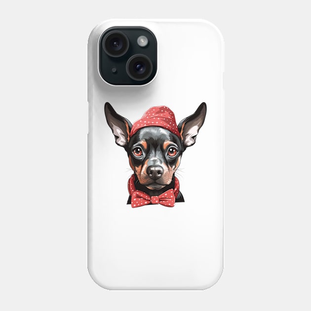 Fancy Doberman Pinscher Dog Phone Case by Chromatic Fusion Studio