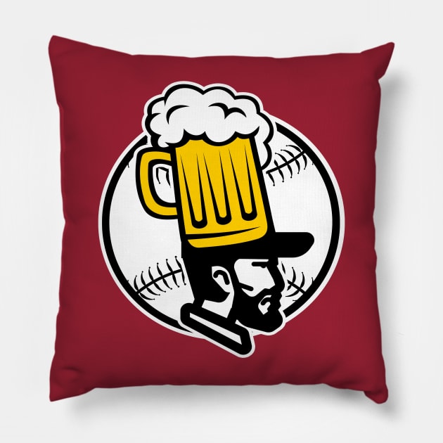 Bases Loaded Beer Hat Pillow by jtranphoto