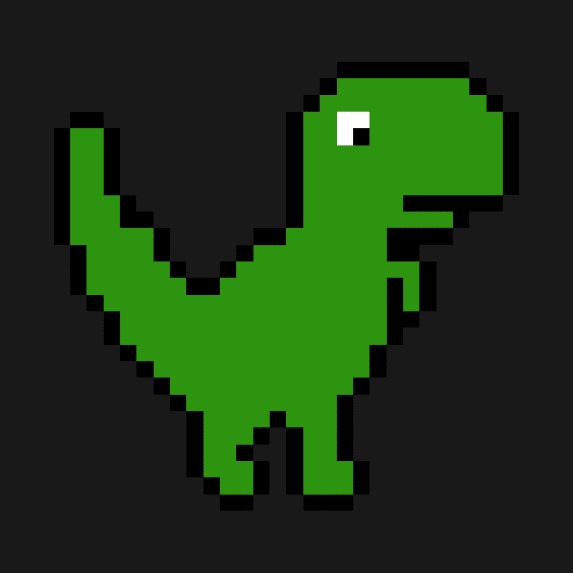 Retro Pixel Dinosaur by bluevolcanoshop@gmail.com