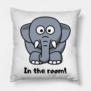 Elephant in the room design Pillow