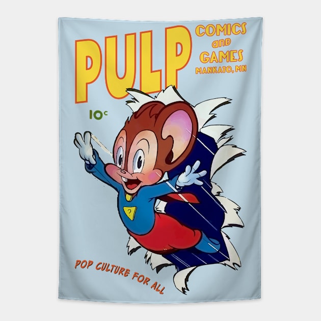 Pulp Super Mouse Tapestry by PULP Comics and Games